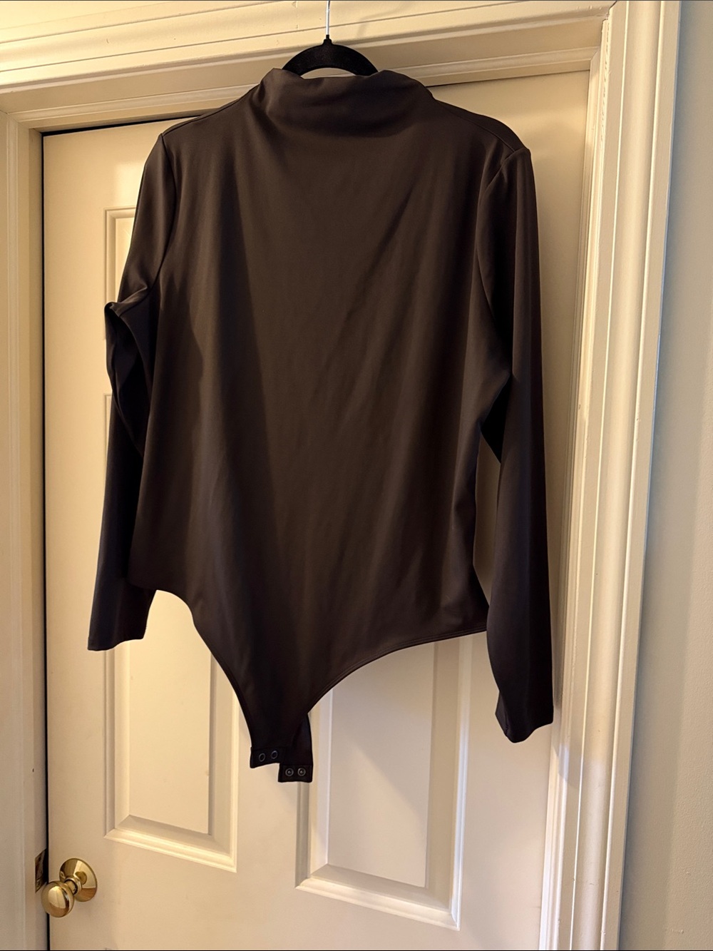 Express Women's Long Sleeve Mock Neck Bodysuit - Brown